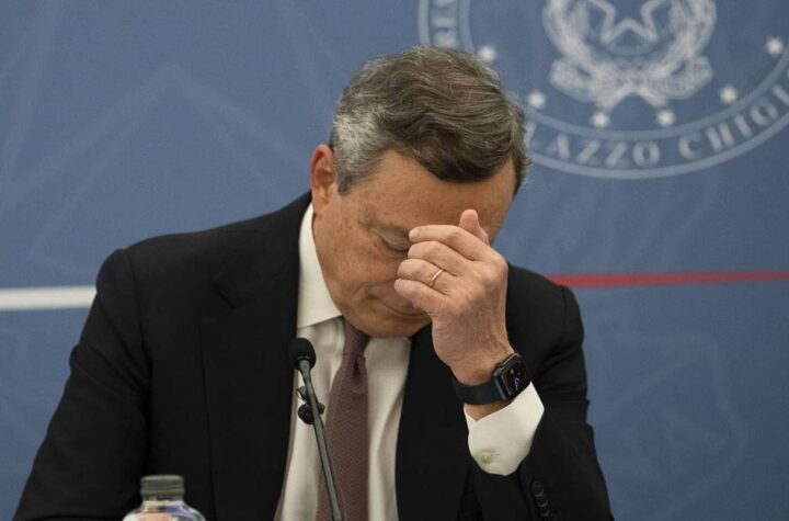 Mario Draghi con la mano sul viso, Ucraina