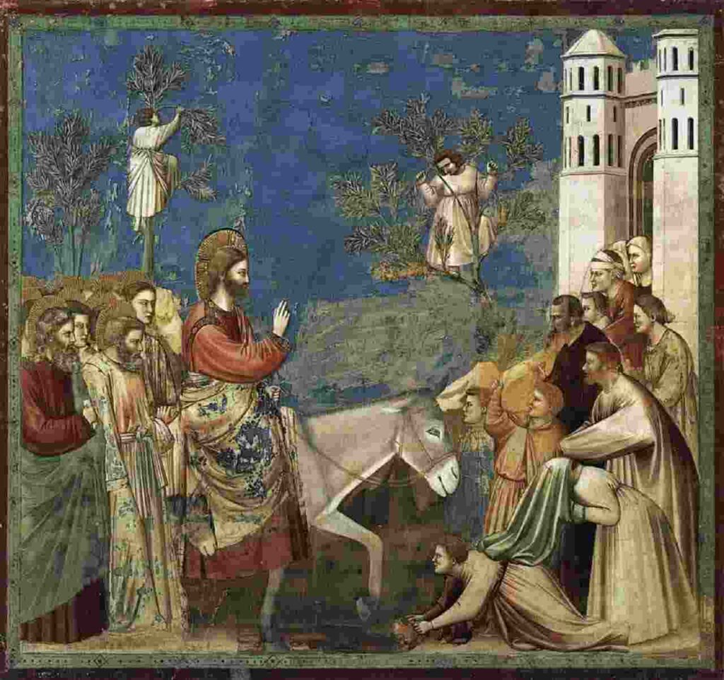 Giotto di Bondone - Ingresso a Gerusalemme. Domenica delle Palme