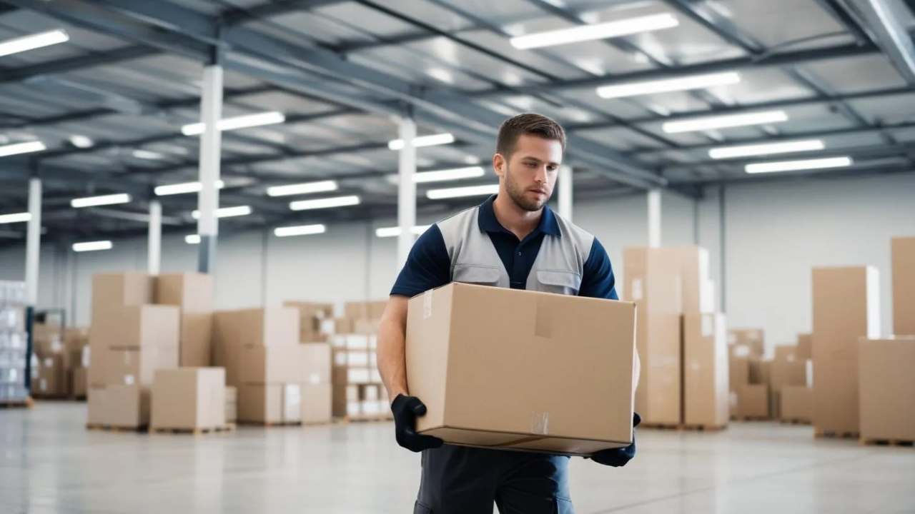 Lavoratore in magazzino